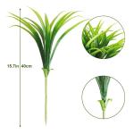 6 stuks , 40 cm, gras, kunststof planten, binnen en buiten, uv-bestendig, groen kunstgras voor thuis, raam, tuin, terras, pad, veranda, decoratie