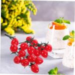 Schnur Simulierte Kirschtomaten Gefälschte Lebensmittel Requisiten Dekorative Früchte Kunstfrucht Dekor Lebensechte Früchte Realistische Früchte Gelbe Dekorationen