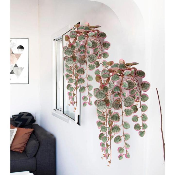 als echt, hangende , 43 cm, decoratieve planten in pot, hangende eucalyptus, plastic planten met hartblad voor slaapkamer, woonkamer, kantoor, deco #2