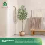Künstliche Olivenbaum Pflanzen 210cm Fake Tropische Plastik Pflanze Perfekte Große Pflanzen im Topf für Indoor Outdoor Haus Büro Garten Moderne Dekoration Housewarming Geschenk