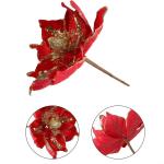 Glitzernder Weihnachtsstern, Weihnachtsbaumschmuck, hängende Dekoration für Weihnachtsbaum, Hochzeit, Party, Kranz, Dekoration (rot)