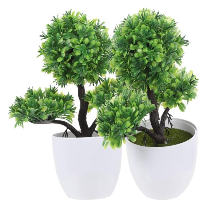 6 STK Simulierte Topfpflanze Mini-pflanztöpfe Eingemachter Bonsai Falsche Pflanzenverzierung Künstlicher Formschnitt Künstlicher Topfbaum Künstliches Topfgras Green Plastik