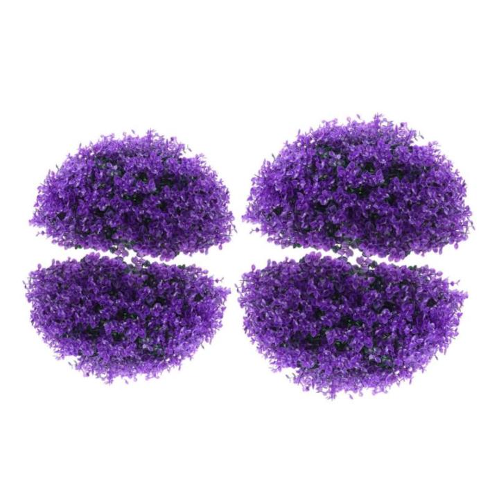 4 Stück Eukalyptus-grasball Künstliche Grünpflanzen-dekorationskugeln Decke Grasball Lavendel Formschnitt Ball Simulation Formschnittbälle Künstliche Zimmerpflanzen Plastik Vi