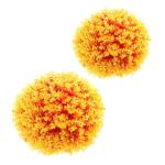 4 Stück Eukalyptus-grasball Künstlicher Eukalyptusbaum Runde Künstliche Pflanzenkugeln Kunstpflanze Buchsbaum Formschnitt Kugeln Topiary-Kugeln Faux-laubkugeln Plastik Orange