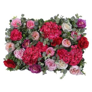 Künstliche Blumenwand, Blumenwandpaneel, 23,62 X 15,75 Zoll, Blumenwandhintergrund, Für Hochzeitsfeier, Kirchenwand, Innen- Und Außendekoration(Size:A)