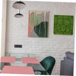 6 stuks gesimuleerde mosschuim, tastetische kamerdecoratie, namaakmosbordornamenten, tapijten, tegel, kunstmatige mosplaat, voor binnen, moswand, vloer, gazon, rotsen