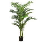 Kunstbaum Palme Kunstpflanze Tropische Kunstpalme Künstliche Pflanzen Groß Zimmerpflanzen Deko für Wohnzimmer Büro Schlafzimmer Haus, 140CM