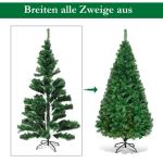 Kunstkerstboom met metalen standaard 150 cm/180 cm/210 cm/240 cm groen 210cm groen