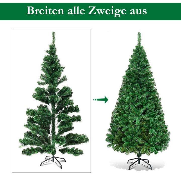 Kunstkerstboom met metalen standaard 150 cm/180 cm/210 cm/240 cm groen 210cm groen