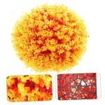 2st Eukalyptus-grasball Künstliche Pflanzen Für Den Innenbereich Künstliche Eukalyptusblätter Lavendel Formschnitt Ball Faux-laubkugeln Künstliche Zimmerpflanzen Orange Plasti
