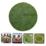 Schachtdeckel Dekoration Rasen Grüne Schreibtischunterlage Grüne Tischmatte Outdoor Dekoration Outdoor Teppiche Runder Teppich Esszimmertisch Dekoration Kaffeezubehör Für
