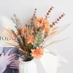 , kunstplanten, kunsthortensia's, zijden bloemen, voor bloemstukken, boeketten, decoratie voor thuis, bruiloft, tuinfeest, oranje