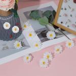 100 stuks kunstmadeliefjes, madeliefjes, decoratie, kleine madeliefjes, decoratie, , witte madeliefjes voor bruiloft, feest, doe-het-zelven, bloemstuk, krans
