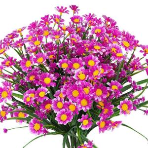 Künstliche Blumen Gänseblümchen UV-beständig Farbecht Kunststoff Pflanze für Home Decor