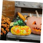 3St Kürbishandwerk Halloween Dekoration Herbst Dekoration Tischdekoration für Halloween Thanksgiving-Kürbis-Dekorationen Kürbis ernten Tischdeko Kürbis Kürbis- -Requisite Gla