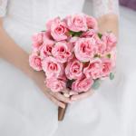 Kunstbloemkoppen, 50 stuks, kunstbloemen, rozen, voor bruiloft, feest, decoratie, doe-het-zelf (diameter 4 cm, roze)