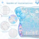 Meerjungfrau schimmernder Wandhintergrund – Regenbogen-Pailletten 24 Paneele Glitzer Bling Hintergrund Dekorationen – 3D-Wandpaneel für Party, Geburtstag, Hochzeit, Verlobung,