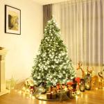 Kunstkerstboom met led-lichtkettingen, kerstboom met verlichting, 210/225/240 cm, groen