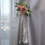 6 Stück Hochzeitszeremonie Ornamente Raffinierte Stuhlverzierungen Mit Künstlichen Blumen Kirchenbänken Blumen