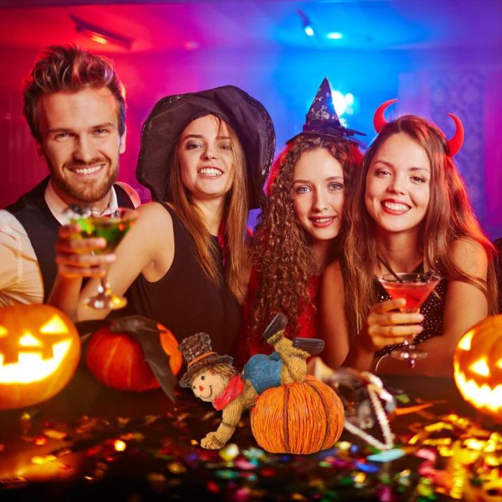5 STK Kürbis-Vogelscheuche Modelldekor Aus Harz Künstliches Gemüsedekor Vogelscheuche Schmuck Vogelscheuche-kürbis-Ornamente Halloween-partygeschenke Draussen Kunsthandwerk
