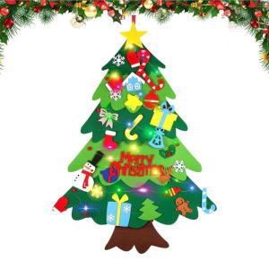Kid Felt Christmas Tree | Wall Art Decor | Christmas Tree Wall Decor | Felt Christmas Tree | Christmas Tree For Kids Interactive Fun For Children's Rooms, Bedrooms, Dormitories