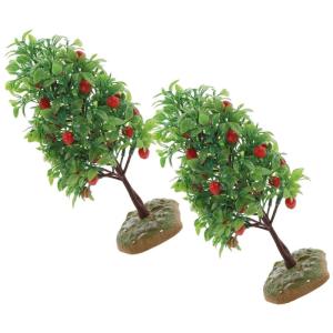 3 Sätze Obstbaum-Modell Baummodellierung Dekor Künstlicher Obstbaum Künstliche Modellbäume Figuren Zum Basteln Palmier Obstbäume Blumentopf-dekor Plastik Green 2 Stück * 3