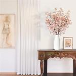 4 stuks kunstkersenbloesem, takken, roze perzikbloemen, 100 cm, kunstbloemen, bulk, lente, zijden bloemen, planten, bundel, lange stelen voor bruiloft, feest, tafel, vaas, decorati