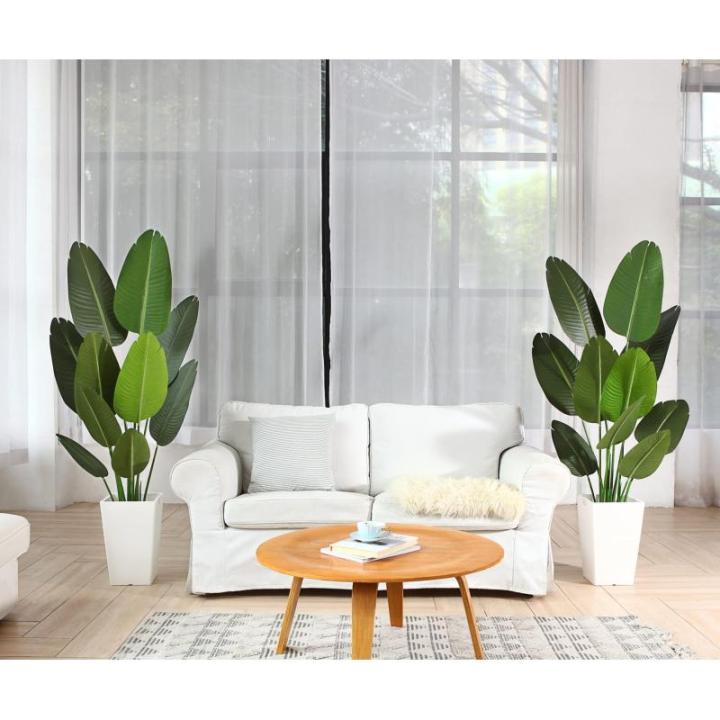 Kunstplant, paradijsvogel, boom, 160 cm, plastic plant, palm in pot, tropisch, Hawaï, groene nepplant, voor slaapkamer, woonkamer, tuin, decoratie (2 stuks)