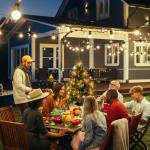 Kunstkerstboom, 1,2 m, met 320 takpunten voor binnen, buiten, voordeur, veranda, entree, ingang