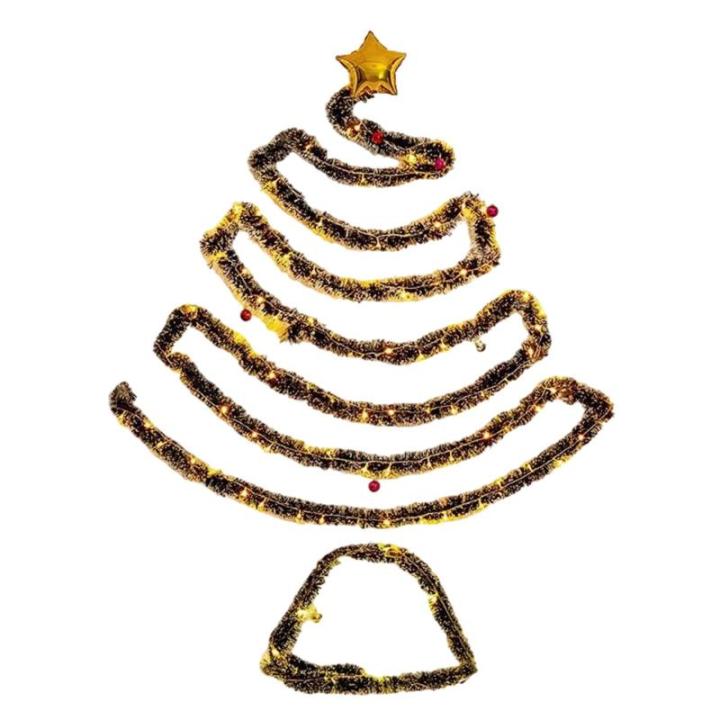 Weihnachtsbaum zum Aufhängen, Weihnachtsbaum zum Aufhängen, Hängender beleuchteter Weihnachtsbaum, Weihnachtsdekoration, Partys, dekoratives Zubehör, platzsparender Baumschmuck