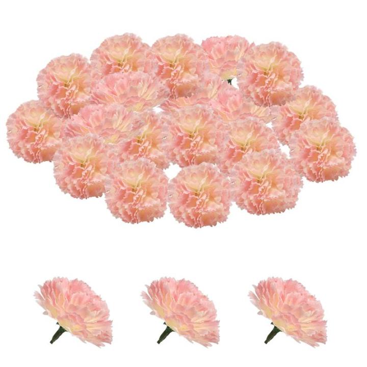 , anjer, 30 stuks, droogbloemen, decoratief, zijdemateriaal, blijven lang mooi, makkelijk in het onderhoud, goed voor feestjes, interieurstijlen of bruiloften (lichtroze)