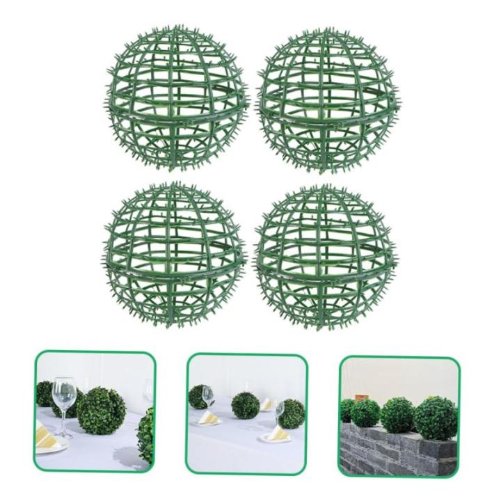 2 Sätze Blumenarrangement Topiary Sphäre Formen Ständer Für Blumenkugeln Kugelkäfig Aus Buchsbaum Topiary-käfig Blumen Für Käfig Rund Topiary Kugelrahmen Green Plastik 4 St