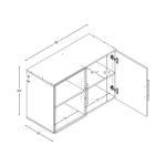 HangUps Oberer Aufbewahrungsschrank, 91,4 cm, Schwarz