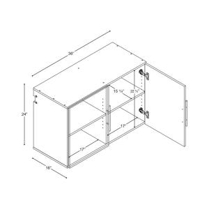HangUps Oberer Aufbewahrungsschrank, 91,4 cm, Schwarz