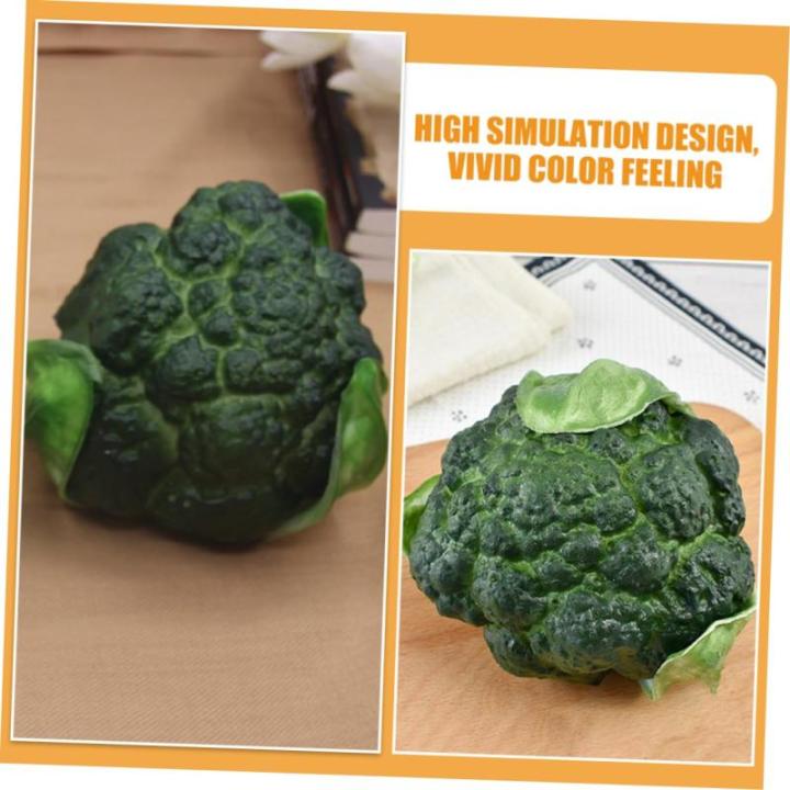 Simulierter Blumenkohl Gemüsemodelle Lebensechter Brokkoli Requisiten Präsentieren Küchendekoration Simulation Gefälschter Brokkolimodelle Künstliche Brokkoli-dekore Green Sch