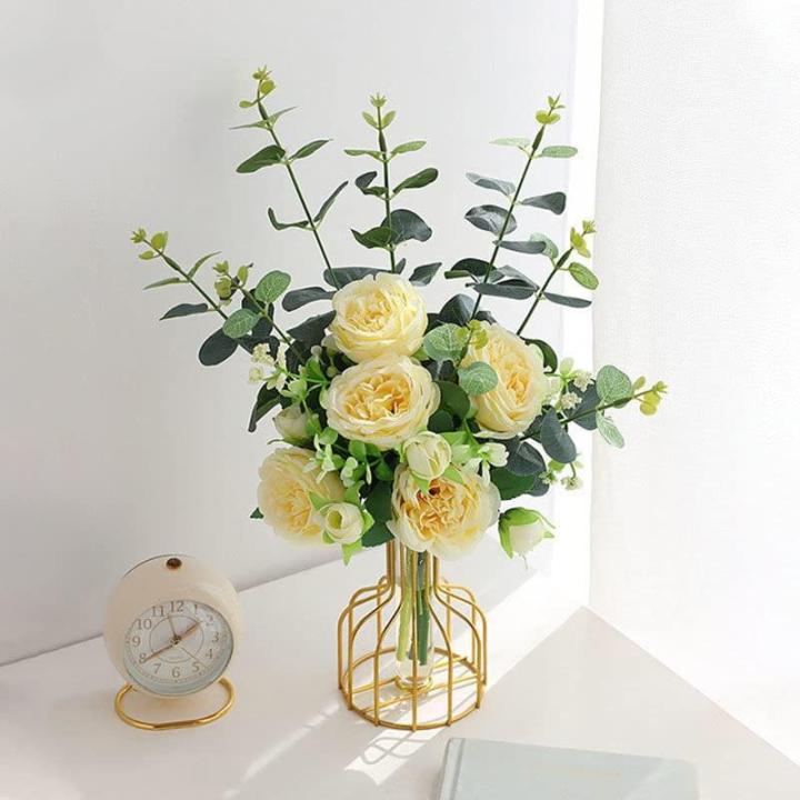 Kunstblumen Elegante künstliche Pfingstrosen aus Seide für Hochzeitssträuße und Tafelaufsätze – Tafelaufsatz-Arrangements für die Partydekoration für jeden Anlass