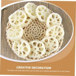 3 Sätze Modell Der Lotuswurzelscheibe Mini-hausdekoration Gefälschte Scheibe Interessantes Miniaturspielzeug Mini-Food-Spielzeug Mini-Essen Kinder Dekor Mini-dekor PVC 4 Stück *