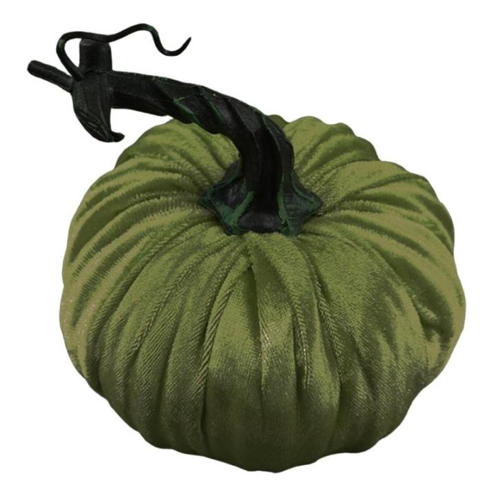 Samt-Set – Künstliche Kürbisse Mit Echten Stielen In Verschiedenen Größen – Für Halloween, Thanksgiving, Herbstdekoration, Erntefest Und Präsentation, Luxuriöse, Realist