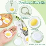 Omurice Sleutelhangers, 58 stuks, productieset, levensmiddelen, sleutelringen, buigringen, voor doe-het-zelf sleutelhangers, knutselen, poppenhuis, keuken, decoratie