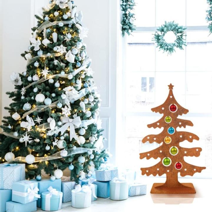 Edelrost decoratie kerstboom massieve bodemplaat handgemaakt kwaliteit Duitsland hoogte 74 cm kerstboom metaal roest dennenboom, kerstdecoratie roest-look, metalen kerstboom groot