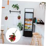 Simulierte Obstspieße Künstliches Grün Künstliche Früchte Künstliche Beeren Künstliche Äpfel Erdbeeren Dekor Künstliche Beerenstiele Künstliche Pflanzen Erdbeeren
