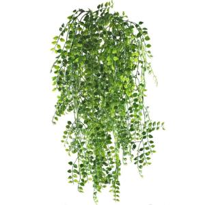 Mihunon Kunstmatige Ivy Vine 2 stuks kunstmatige ophanging Vine Planten vervalste kunststof groen Ivy Garland voor bruiloft muur buiten ophangen planten omheining spalier