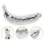 Disco-Banane Foto Netz Home Obstfigur Cool Disco-Party-Ornament innerspace The Office geschebke weihnachtskrippe tablez Disco-Frucht-Requisite Spiegel-Disco-Dekoration Glas Silver