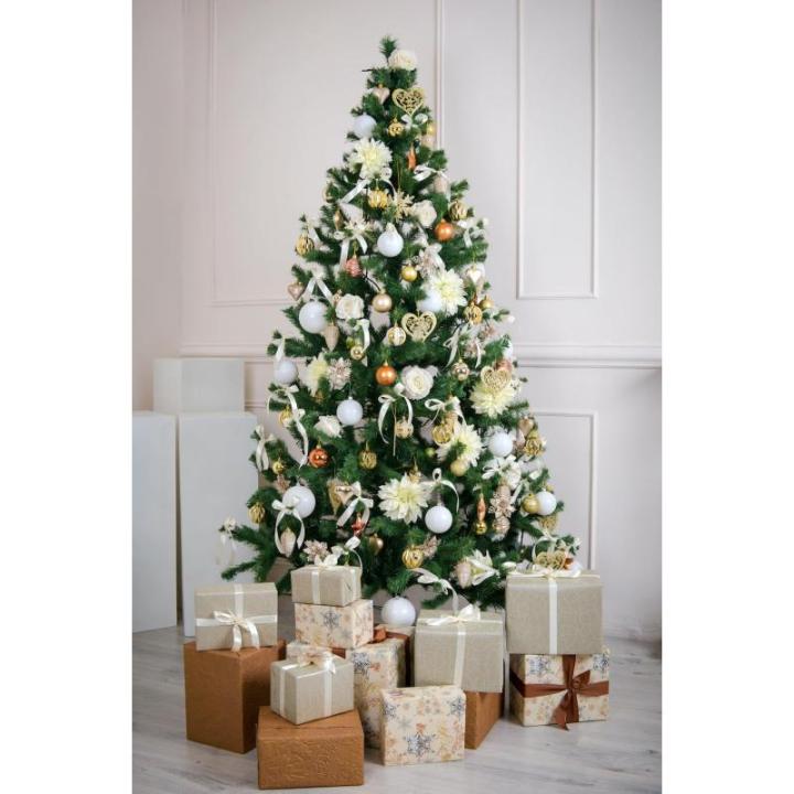 Kunstkerstboom met metalen standaard, spar 150 cm - 240 cm (Donkergroen, 240cm 1438Tips)