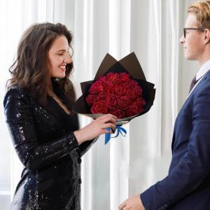 Glitterrozenboeket, rozen, Forever foam, romantische bloemen, bruidsboeket, woondecoratie voor vriendin, verloofde