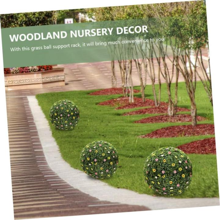 4 Stück Grasballständer Topiary-kugelstützkäfig Kugelkäfig Aus Buchsbaum Halter Für Blumengraskugeln Dekorative Pflanzenkugel Graskugel-Ornament-Rack Grüner Grasball Plastik