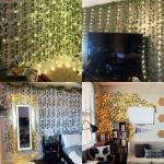 Kunstmatige klimopslinger, 12 stuks, met 90 ledlampen, klimopslinger, lichtsnoer, balkonplanten, decoratie voor bruiloft, tuin, wanddecoratie, kerstfeestdecoratie