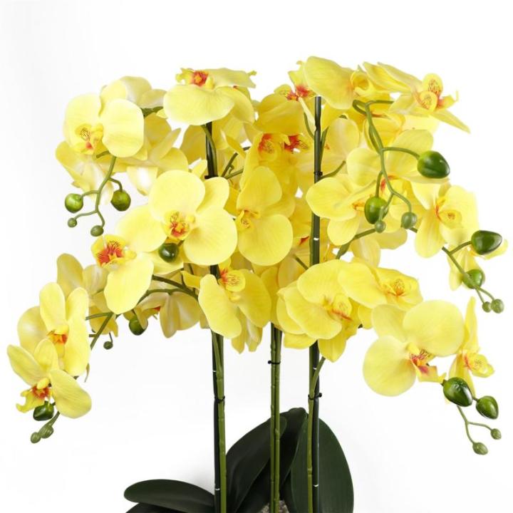 Realistische künstliche Orchideenpflanzen, vollständig getopft