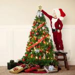 Kunstkerstboom, dennenboom met metalen standaard, pvc-naalden, kunstboom, ideaal voor thuis, kantoor, winkels en hotels, groen