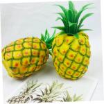 1 Satz Lebensechte Fruchtdekoration Dekorative Ananas Simulation Ananas-Modell Ananas Figur Künstliche Früchte Plastikobst Früchte Foto Requisiten Nachahmung Ananas-Modell 2st